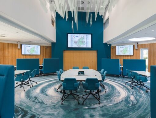Waterschap Vallei en Veluwe conferentiezaal met audiovisuele oplossingen van Fidato