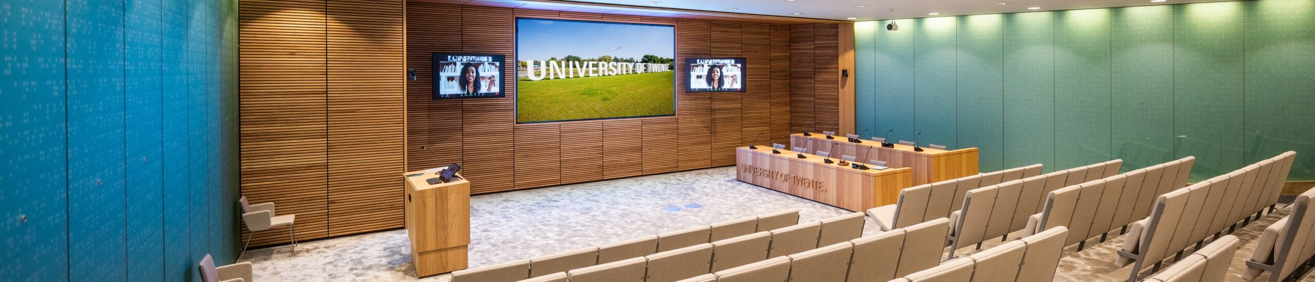 Universiteit Twente - promotiezaal - met audiovisuele oplossingen (av) van Fidato